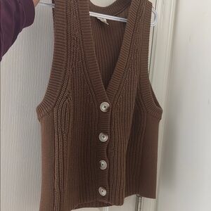 a.n.a Brown V-Neck Sweater